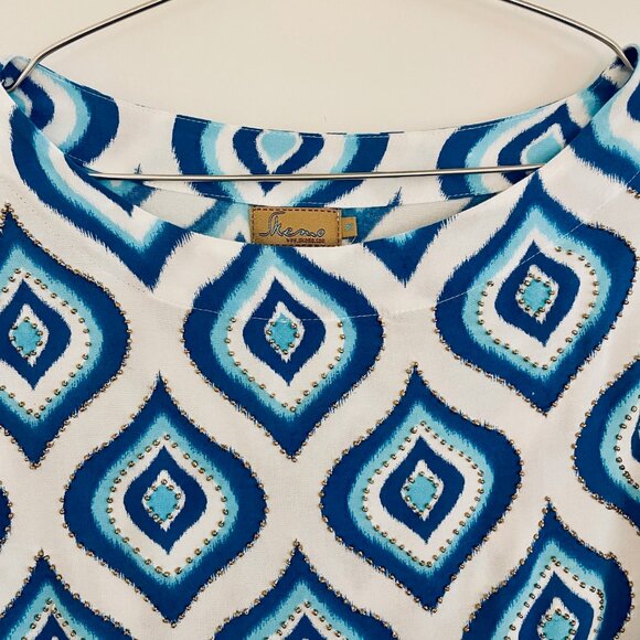 Skemo Boho Fashion – Blue on Blue – Java Collection Summer Top - Picture 4 of 6